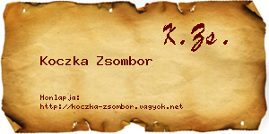 Koczka Zsombor névjegykártya